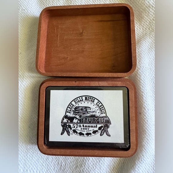 Sturgis 57th Annual Wooden playing cards NEVER OPENED - Picture 3 of 8